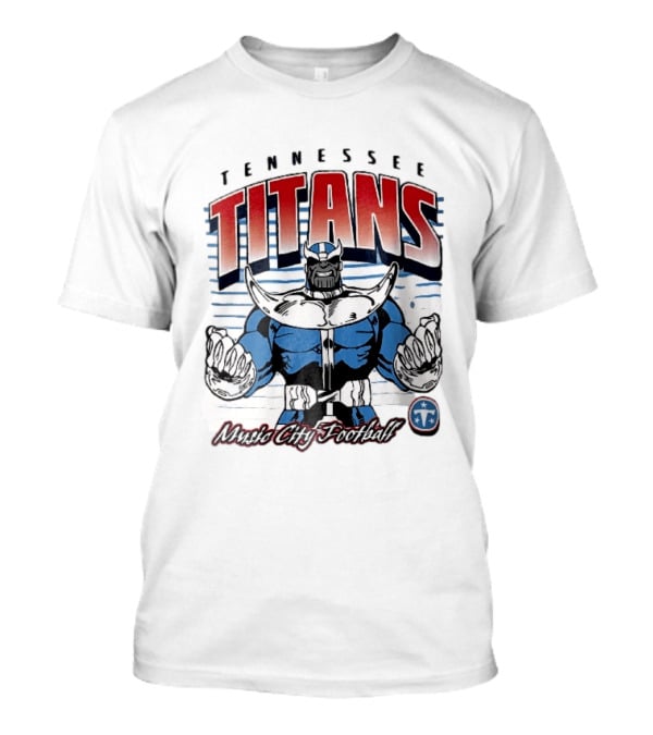 Tennessee Titans Music City Football Cartoon Comic Armor T-Shirt