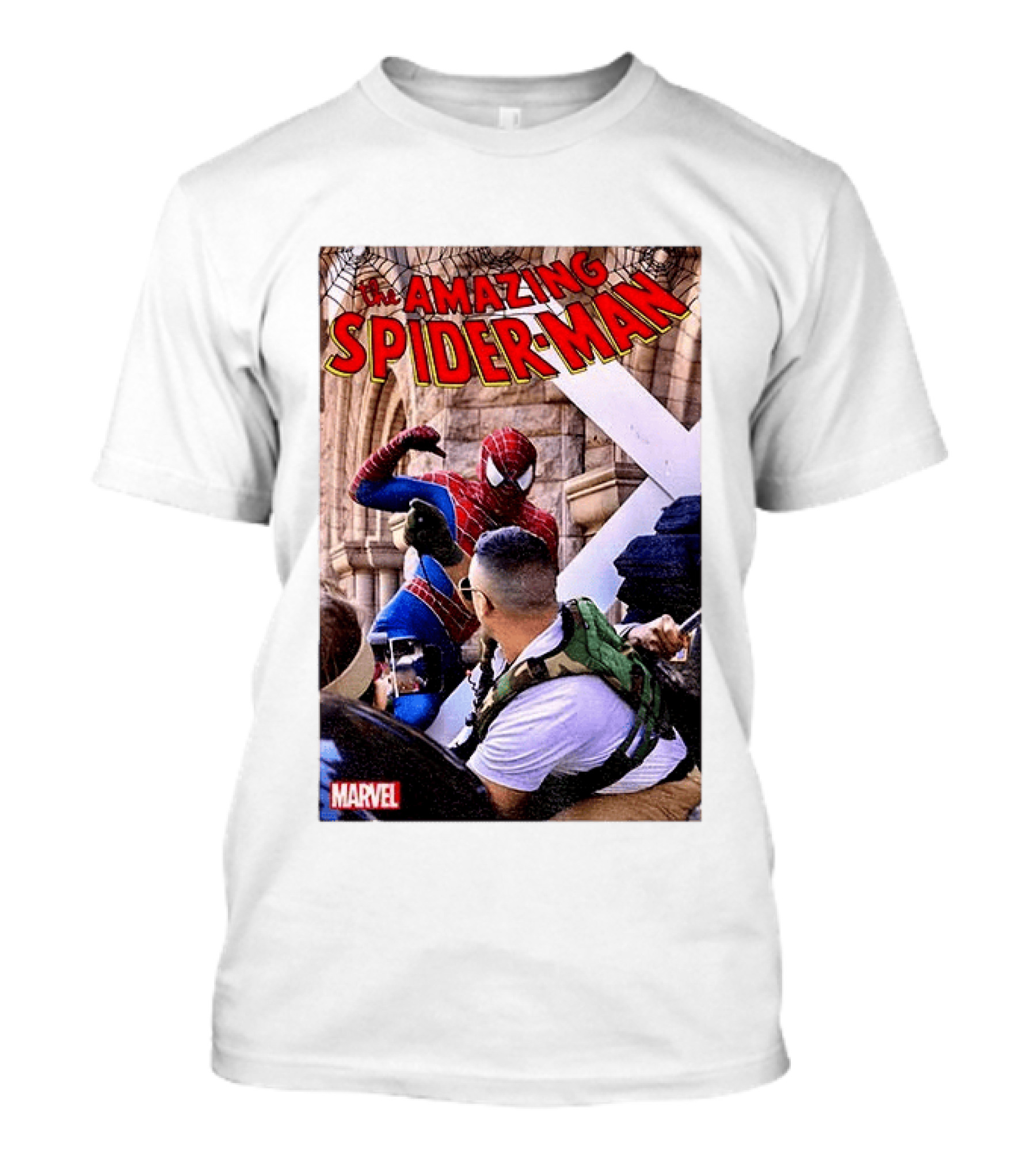 The Amazing Spider Man Marvel Comic Scene T-Shirt