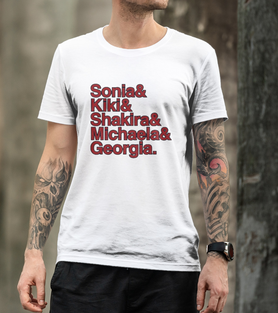Washington Women's Basketball Sonia Kiki Shakira Michaela Georgia 2026 WNBA Ampersand Stars T-Shirt