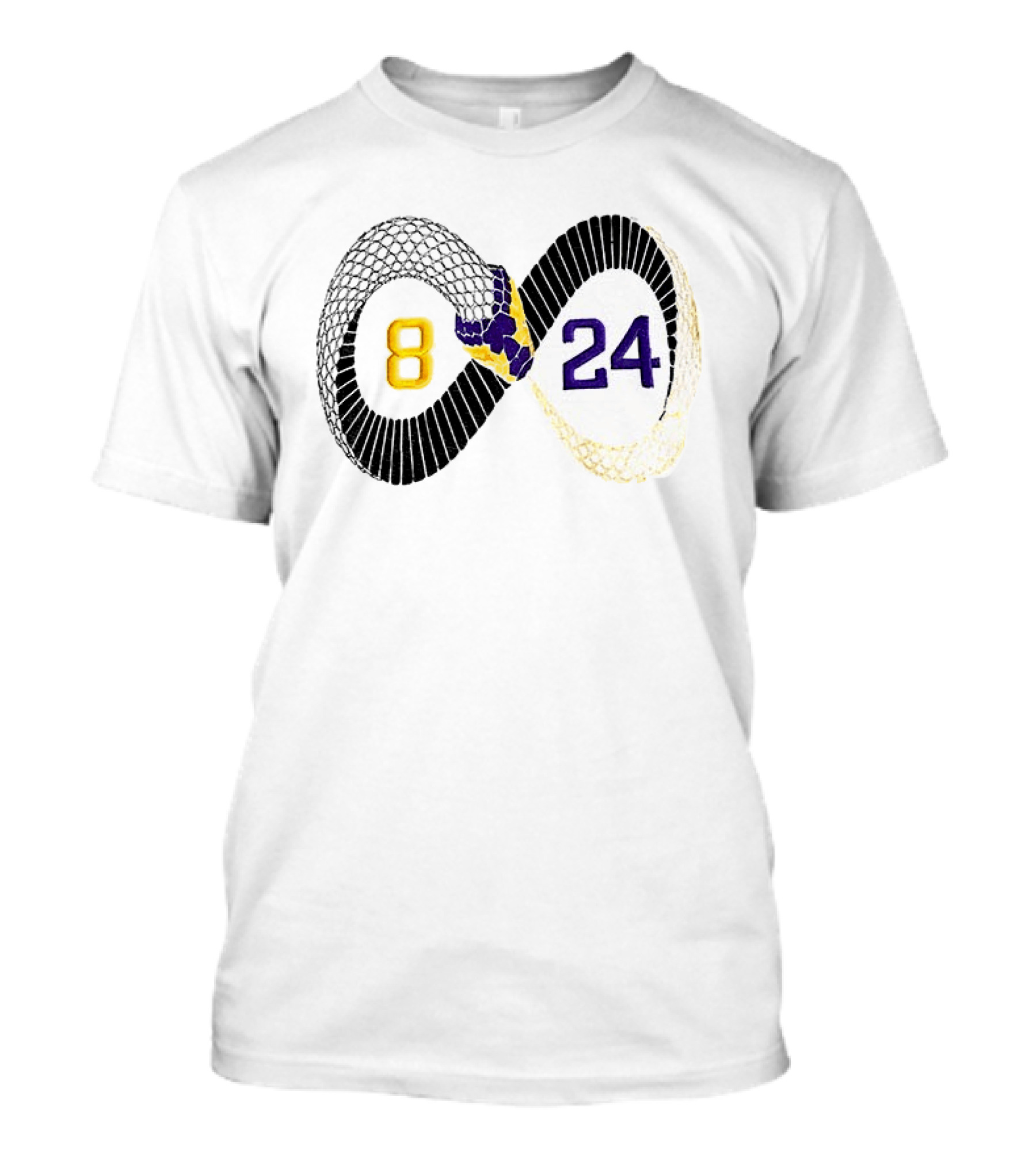 Mamba 8 24 Infinity Kobe Bryant Lakers Basketball Snake Net T-Shirt