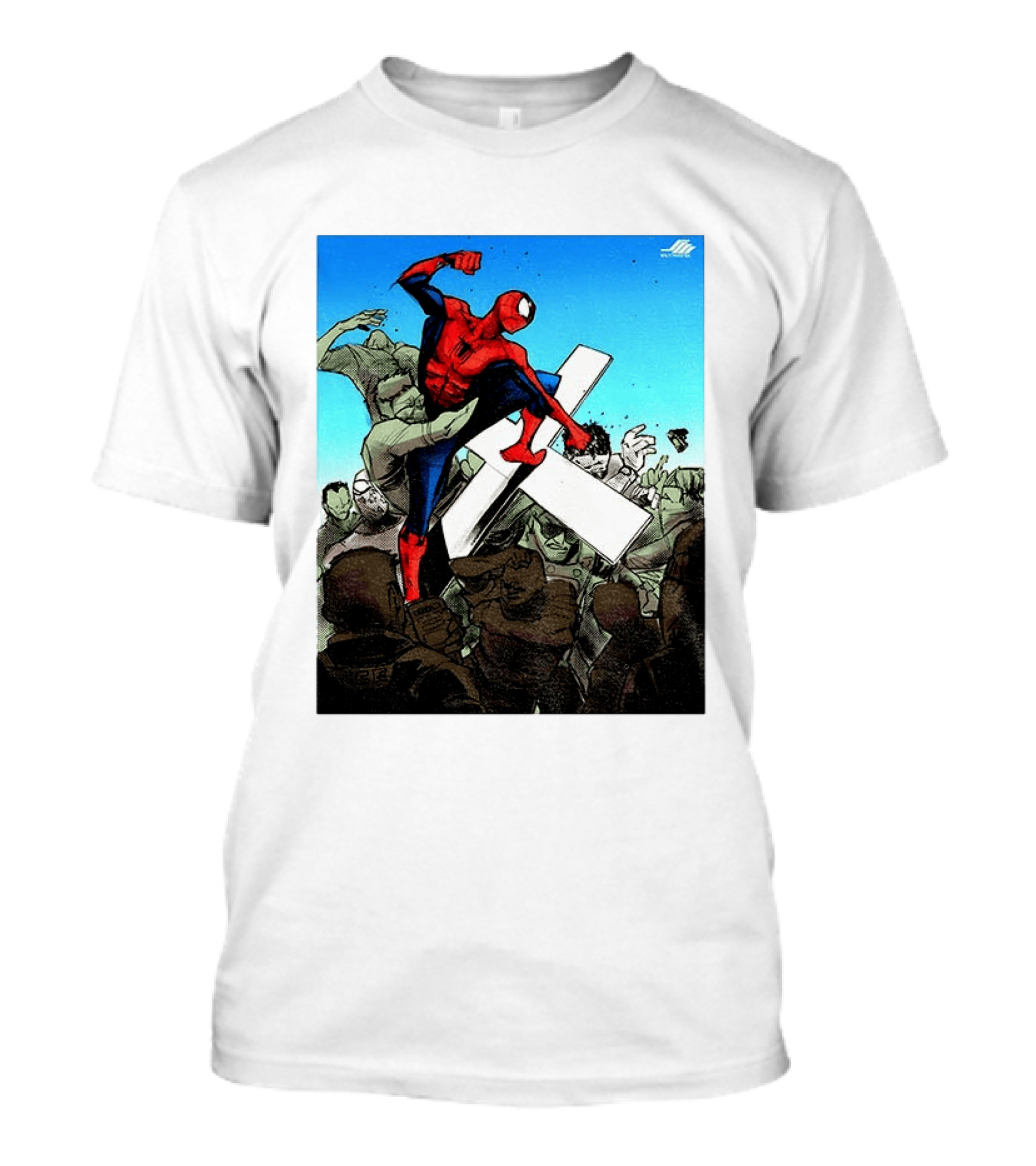 Never Give Up Spider Man Punch Nazis Minnesota Police T-Shirt
