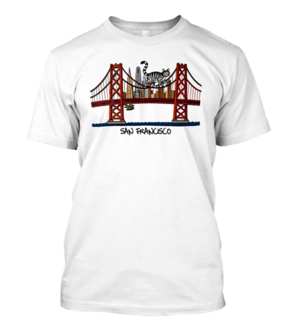 Ryan Gosling B Kliban Cat Golden Gate Bridge San Francisco 2026 T-Shirt