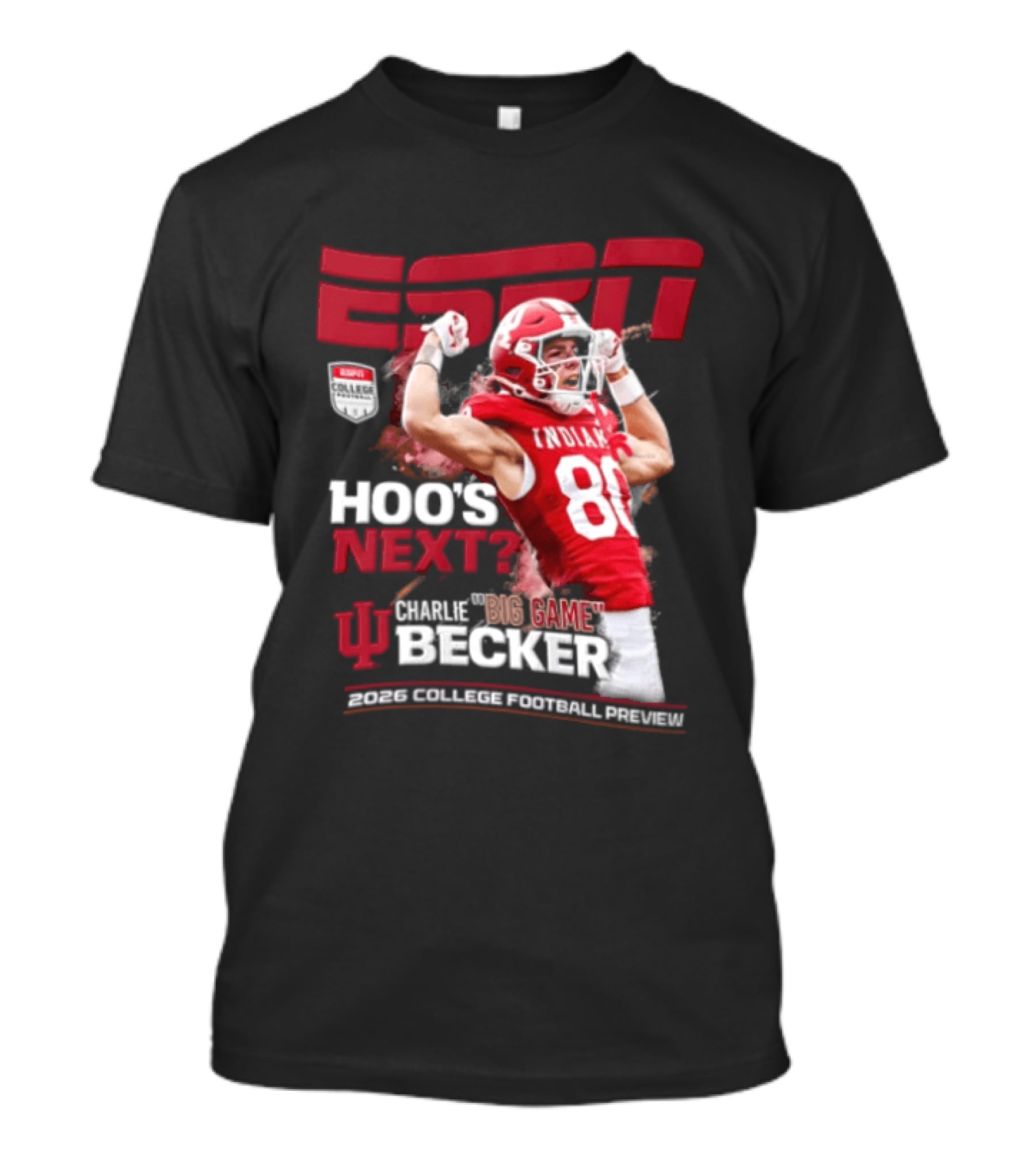 ESPN The Magazine Charlie Becker Indiana Hoosiers 2026 College Football Preview T-Shirt