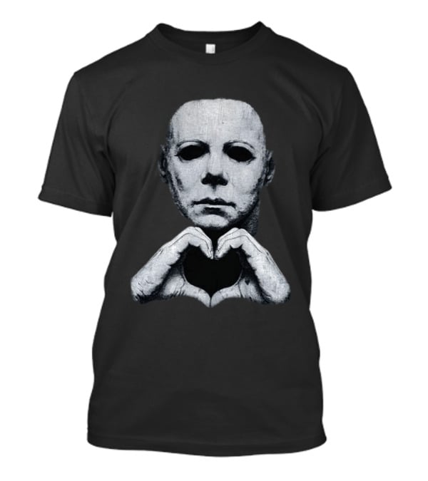 Michael Myers Heart Hands Iconic Horror Character Gesture T-Shirt