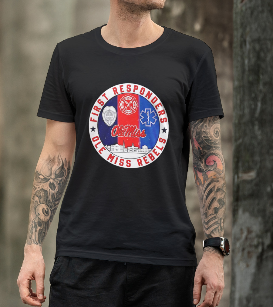 Ole Miss Rebels First Responders Police Fire Dept EMS 2026 T-Shirt
