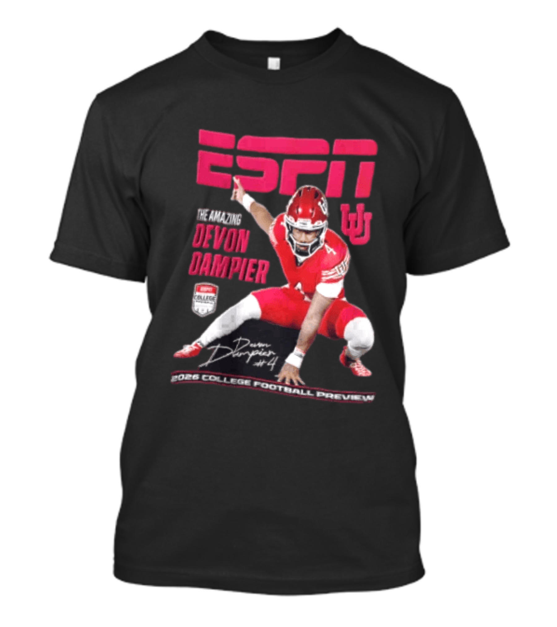 ESPN The Amazing Devon Dampier 2026 College Football Preview T-Shirt