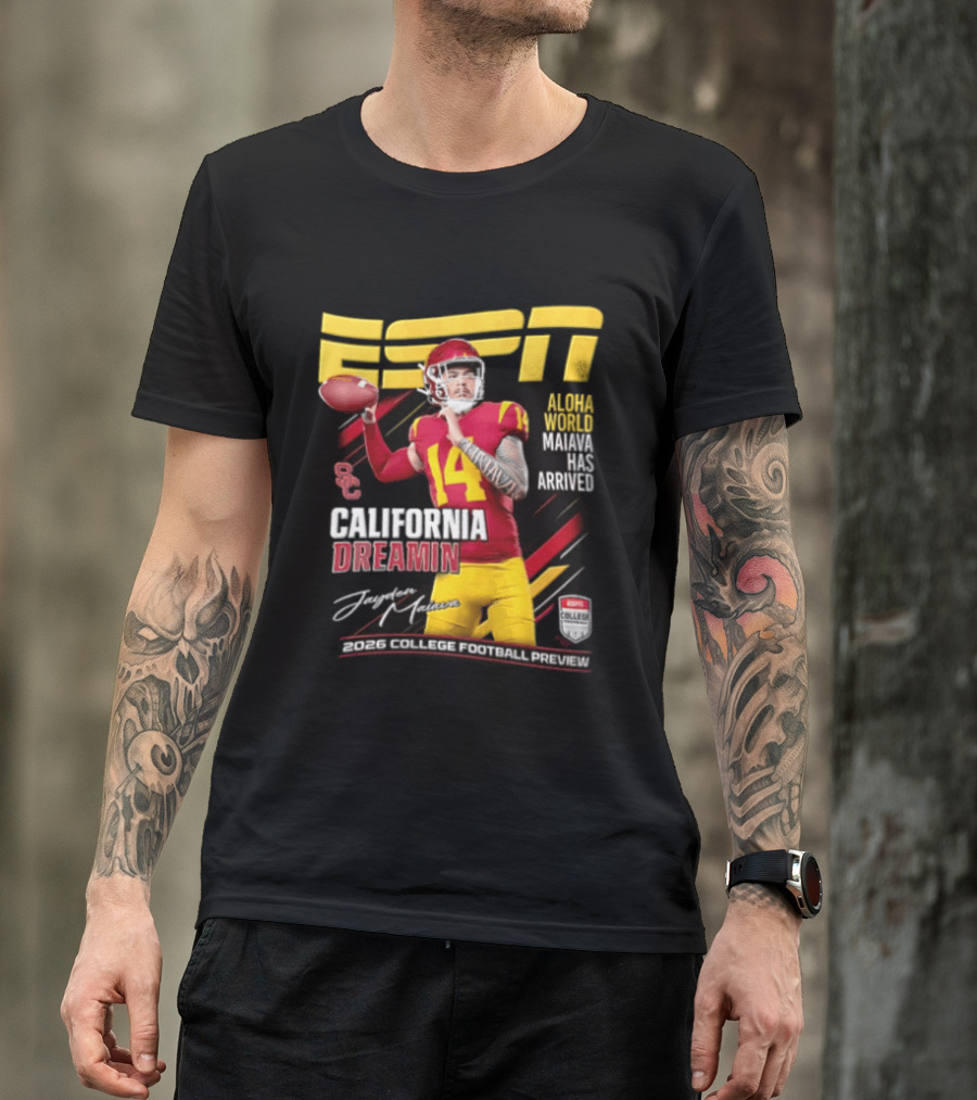 ESPN California Dreamin Jayden Maiava 2026 College Football Preview T-Shirt