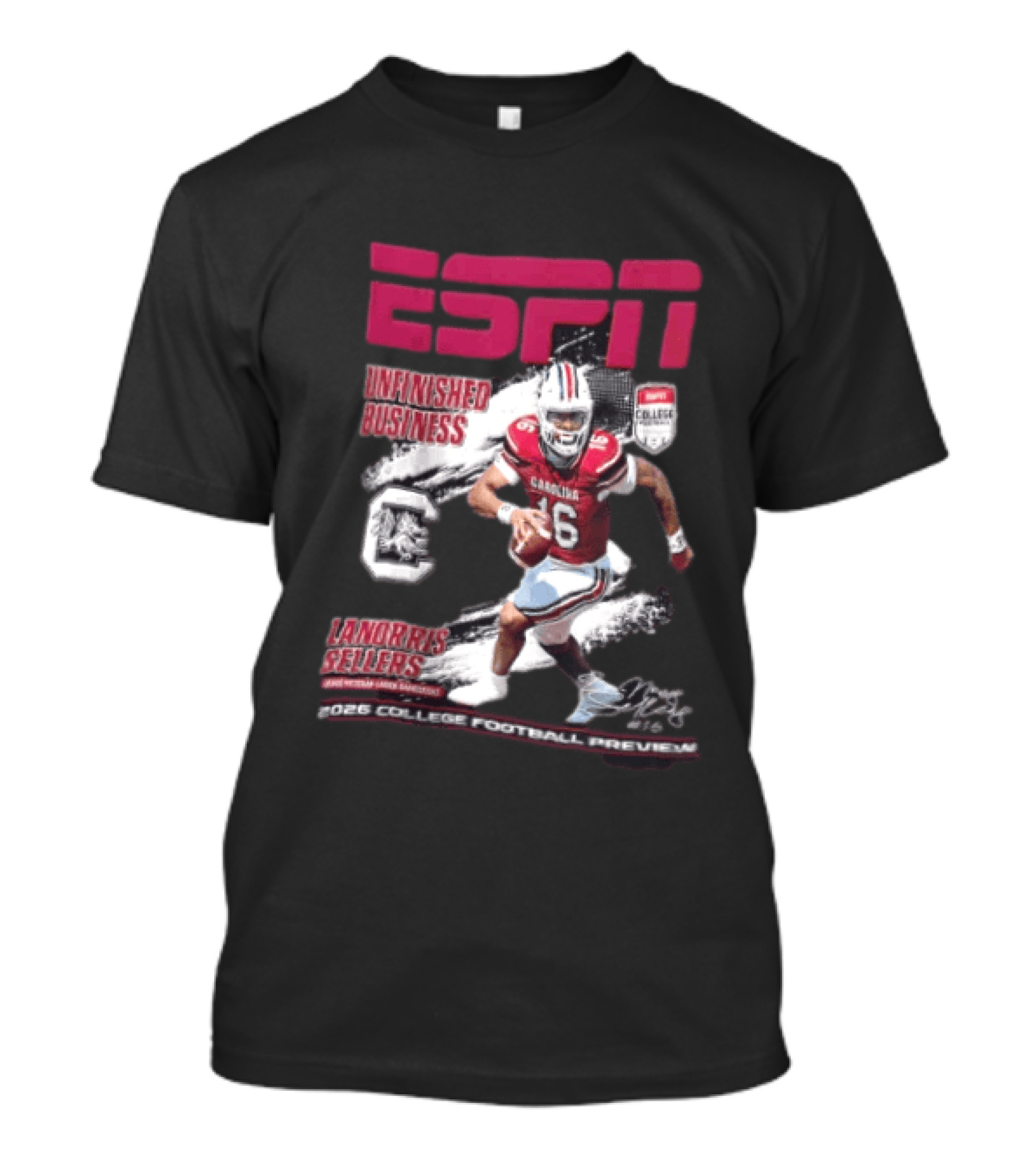 ESPN Unfinished Business LaNorris Sellers South Carolina 2026 College Football Review T-Shirt