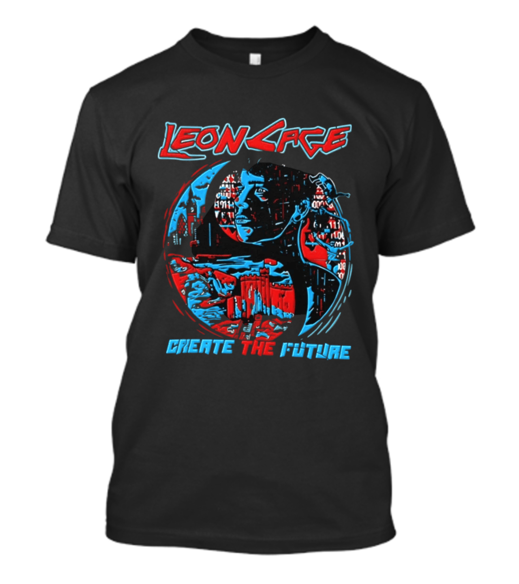 Leon Cage Create The Future Cyberpunk T-Shirt