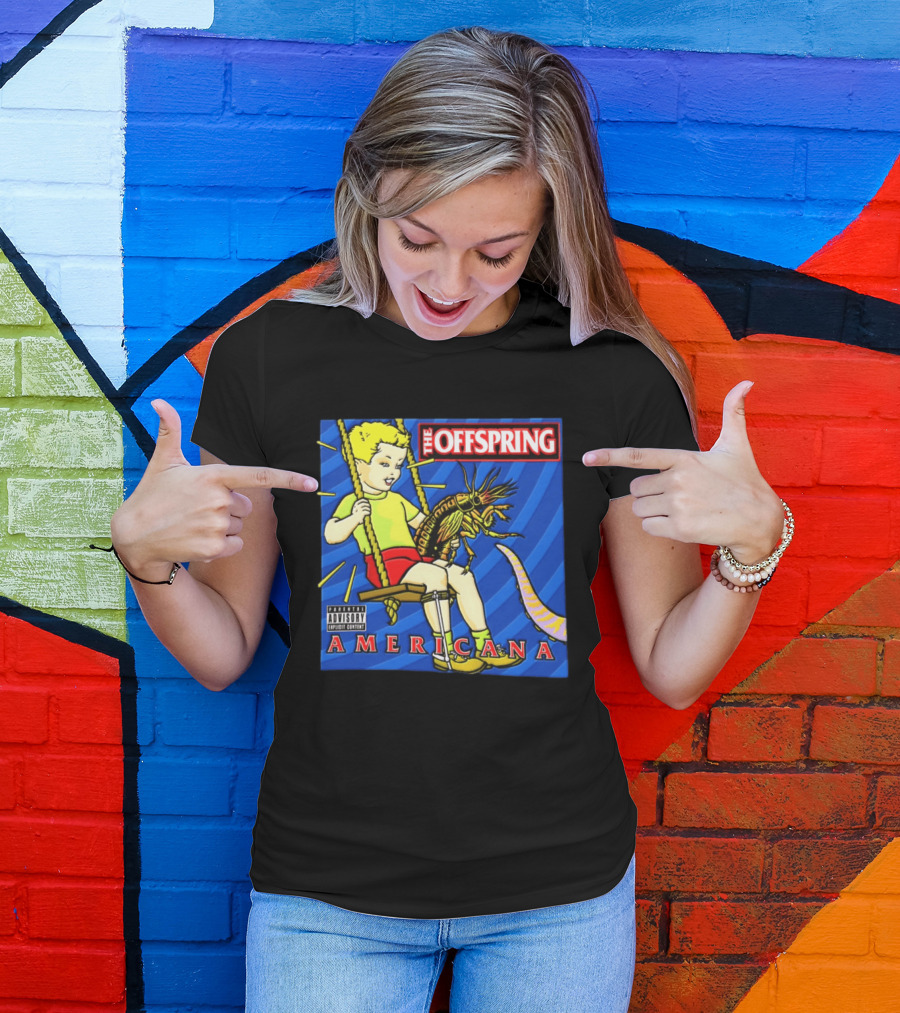 The Offspring Americana Album Cover Kid Holding Lobster Tentacle Explicit Content T-Shirt
