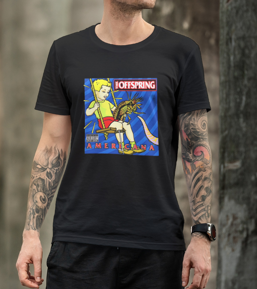 The Offspring Americana Album Cover Kid Holding Lobster Tentacle Explicit Content T-Shirt