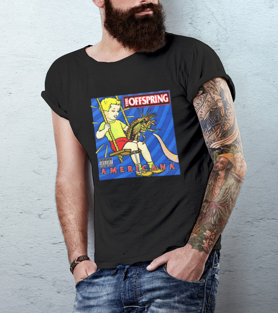 The Offspring Americana Album Cover Kid Holding Lobster Tentacle Explicit Content T-Shirt