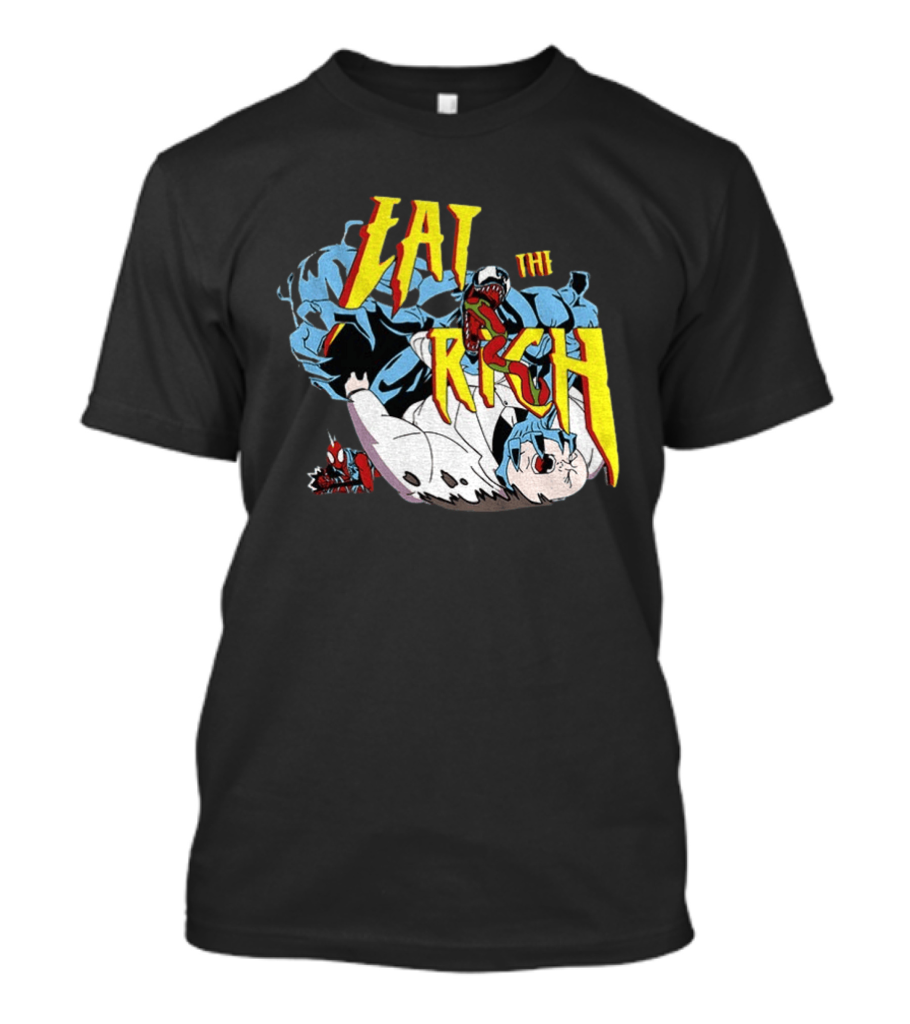 Venom Spider Man Eat The Rich Wilson Fisk Punch Nazi Police Marvel T-Shirt