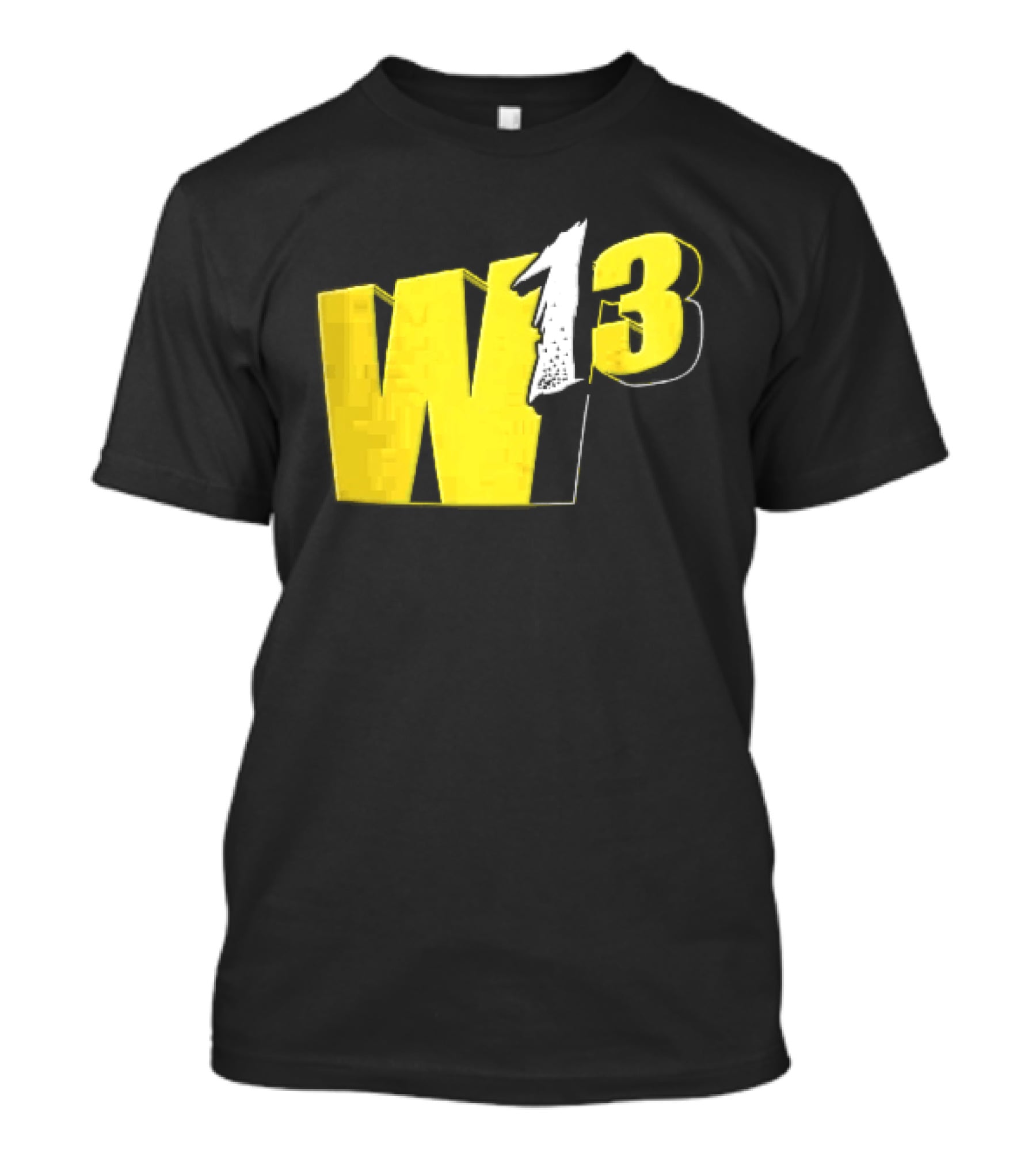 W13 Yellow 3D Bold Number T-Shirt