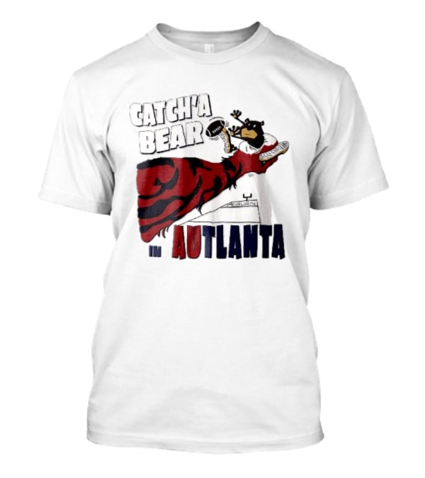 Catch A Bear Auburn Tigers Autlanta Football Cartoon T-Shirt