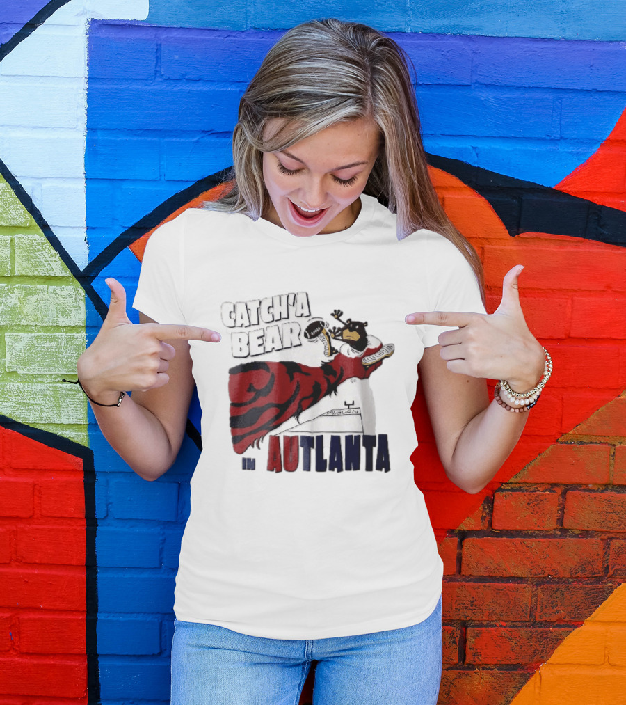 Catch A Bear Auburn Tigers Autlanta Football Cartoon T-Shirt