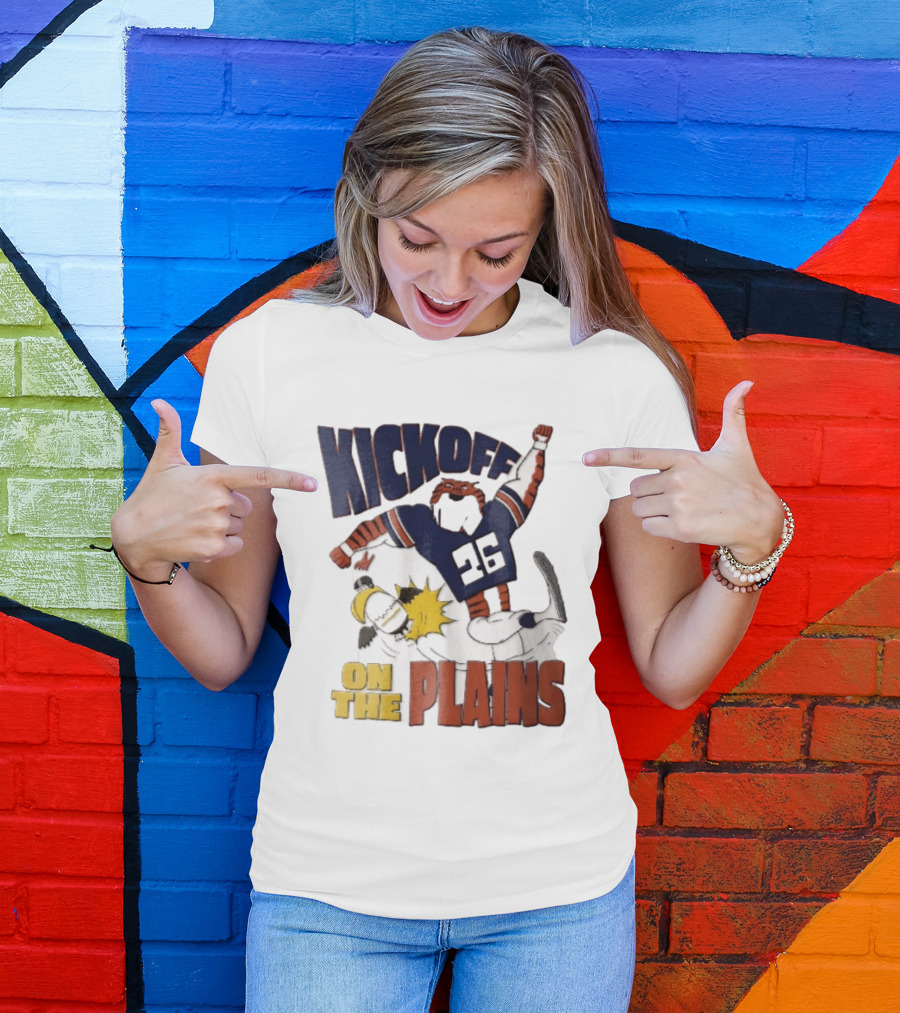 Kickoff On The Plains Auburn Tigers Southern Miss Cartoon Kicking Eagle T-Shirt