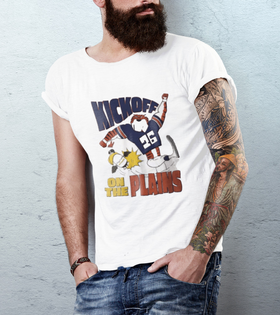 Kickoff On The Plains Auburn Tigers Southern Miss Cartoon Kicking Eagle T-Shirt