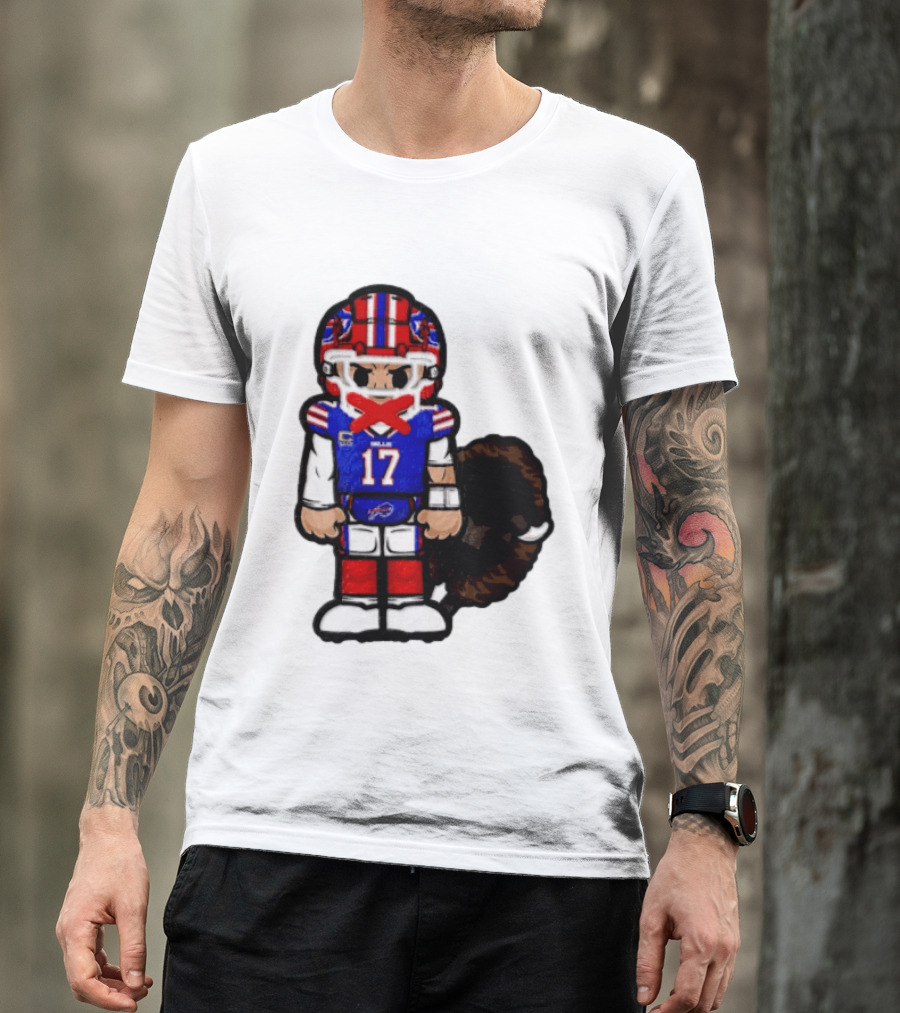 Josh Allen Buffalo Bills 17 Chibi Football 2026 T-Shirt