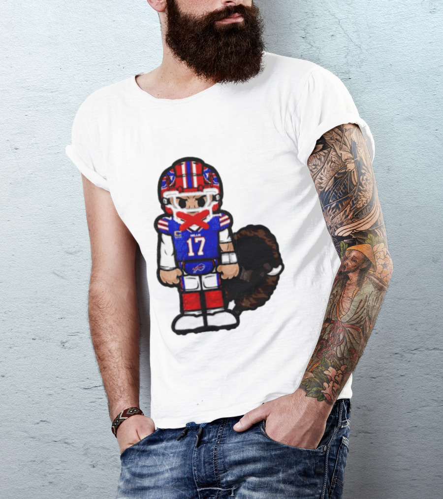Josh Allen Buffalo Bills 17 Chibi Football 2026 T-Shirt