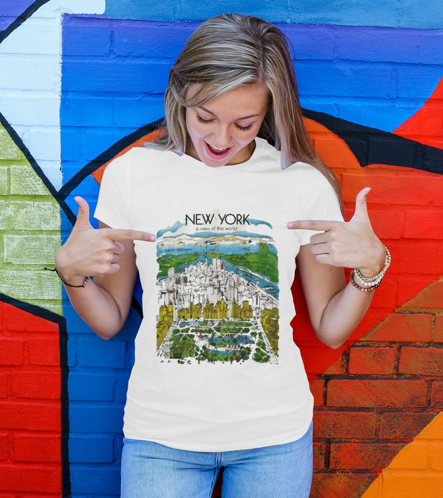 New York A View Of The World Carla Safernac T-Shirt