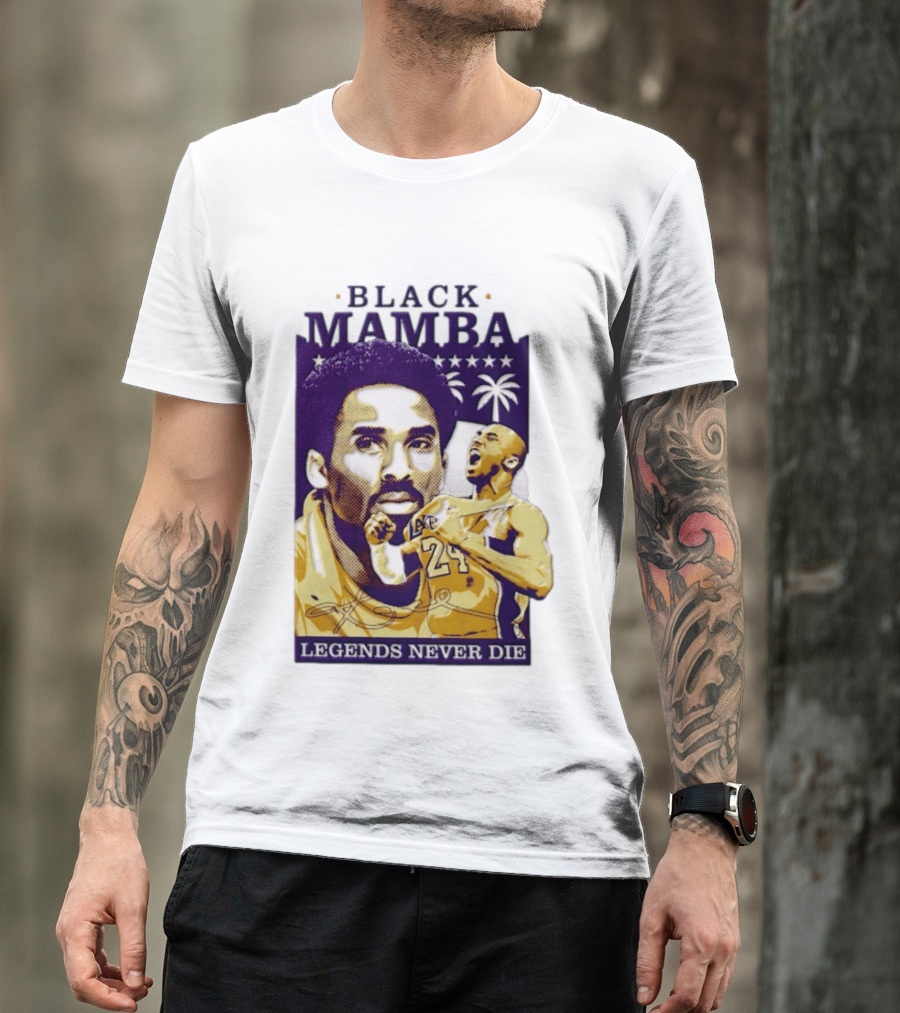 Kobe Bryant Black Mamba Legends Never Die Los Angeles Lakers 24 NBA Basketball T-Shirt