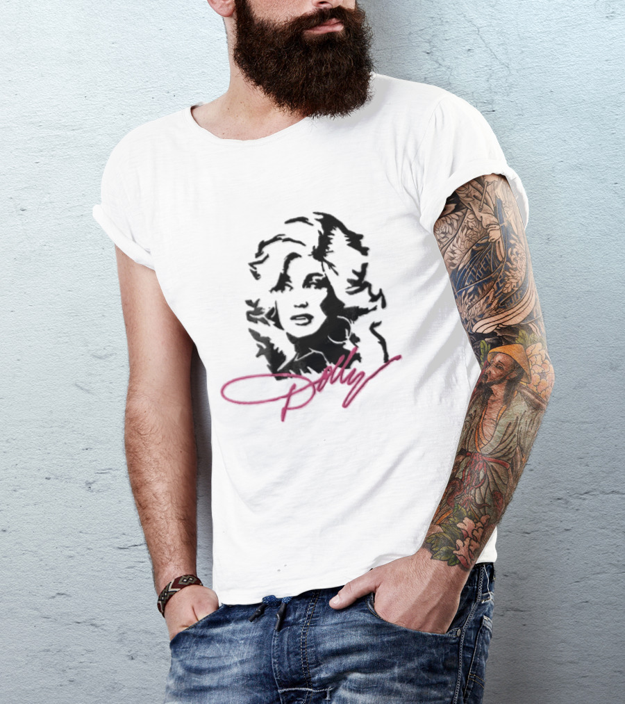 Dolly Parton Iconic Pink Signature T-Shirt