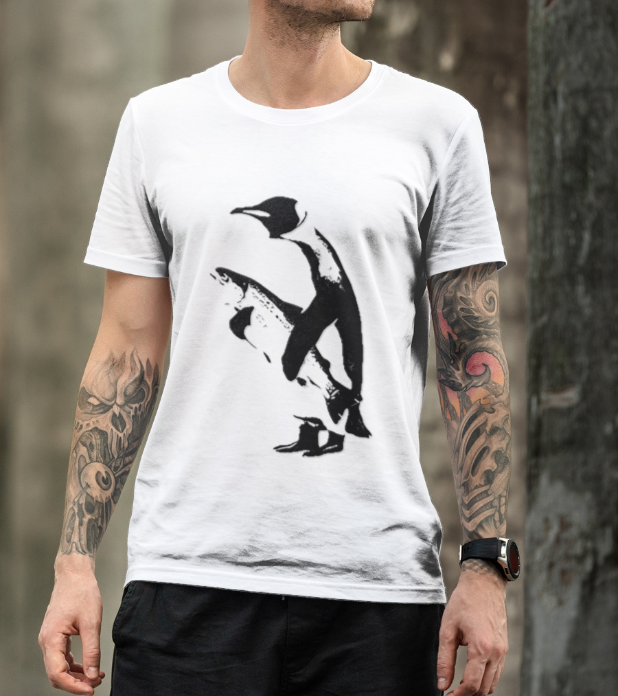 Penguin Holding A Fish T-Shirt