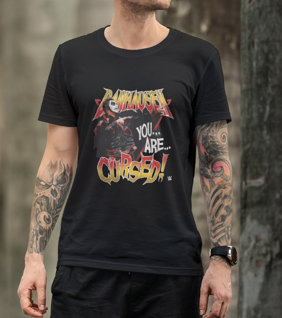 Danhausen Wrestler You Are Cursed Face Paint Pointing Finger WWE T-Shirt