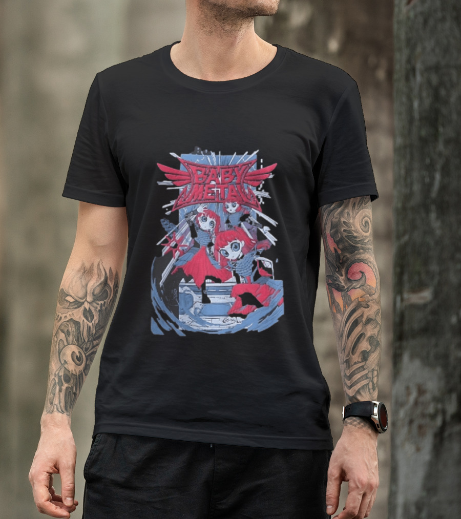 Babymetal Cartoon Redhead Gothic Female Performers Anime T-Shirt