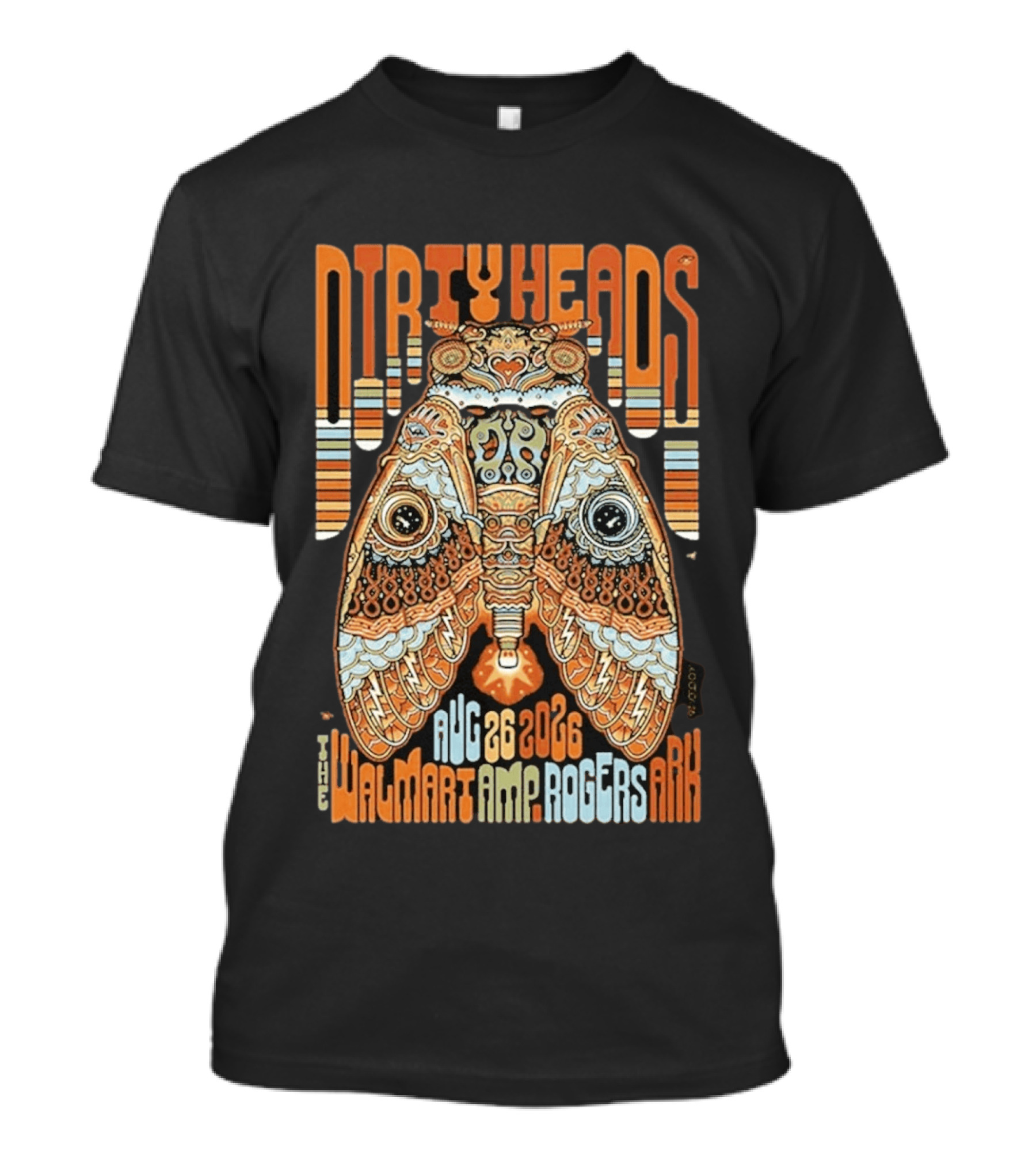 Dirty Heads August 26 2026 Walmart AMP Rogers AR Butterfly T-Shirt