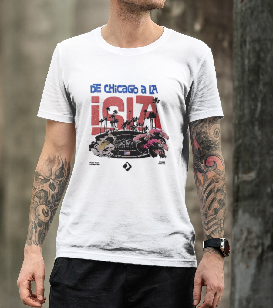 De Chicago A La Isla Puerto Rican Heritage Night White Sox 2026 T-Shirt