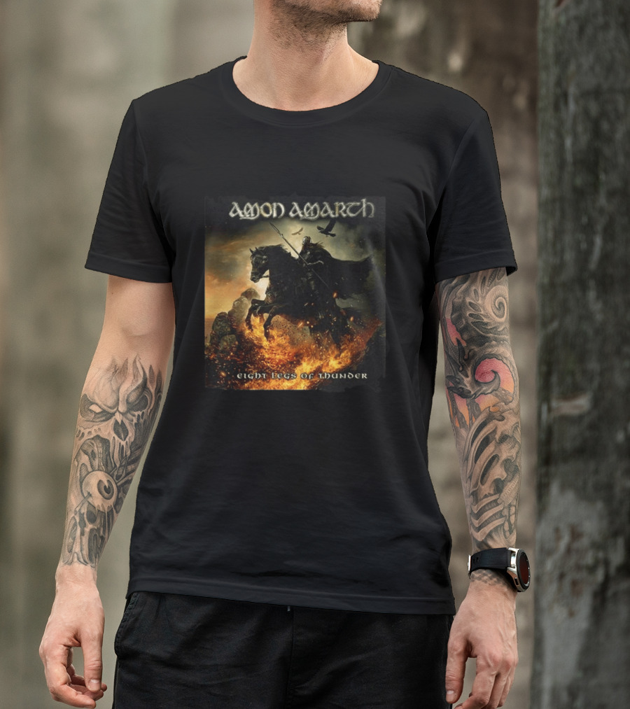 Amon Amarth Eight Legs Of Thunder New Single Viking Warrior Album Cover T-Shirt