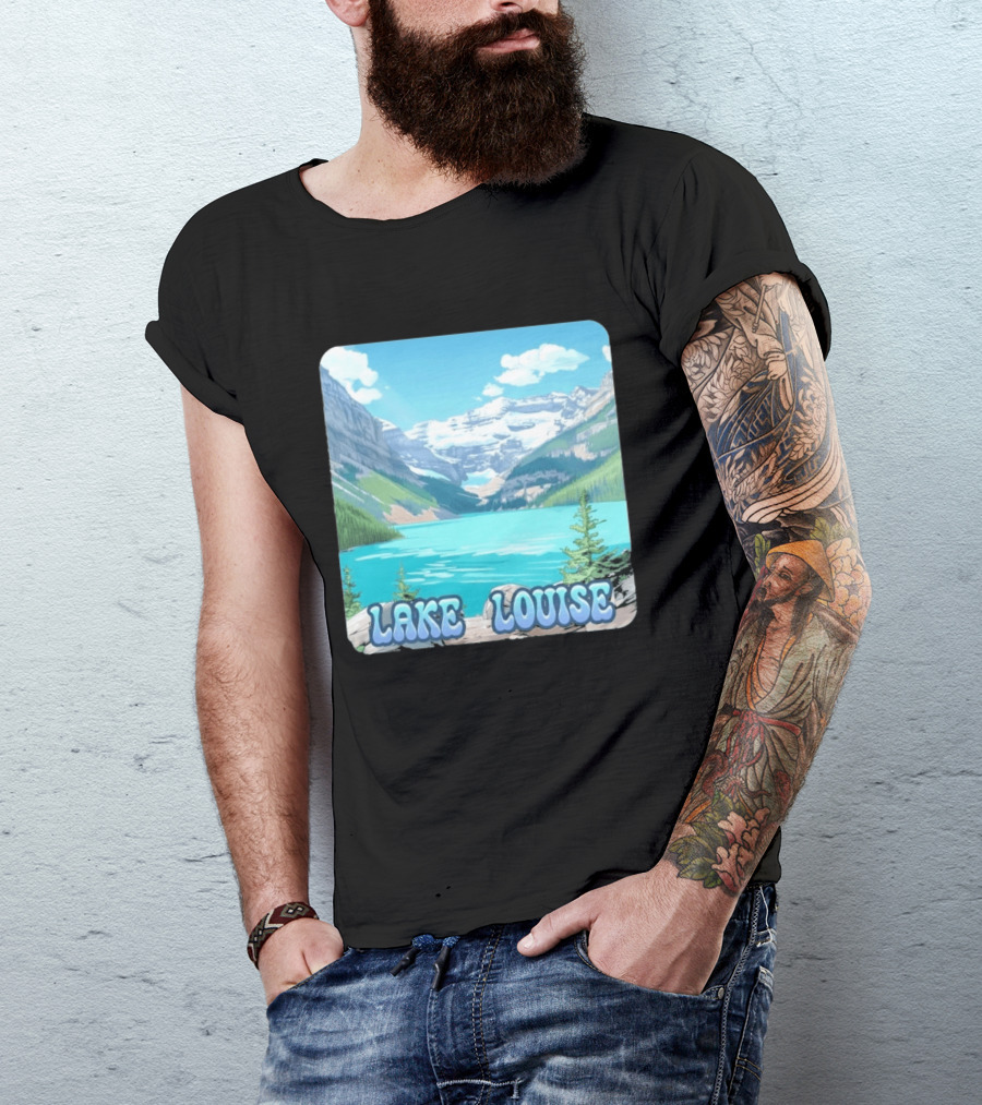 Lake Louise Canada Scenic Mountain Lake View T-Shirt