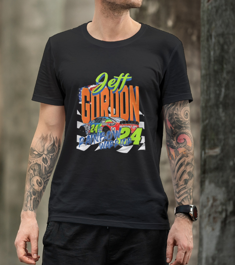 Jeff Gordon 24 Rainbow Warrior DuPont Chevrolet NASCAR Racing T-Shirt
