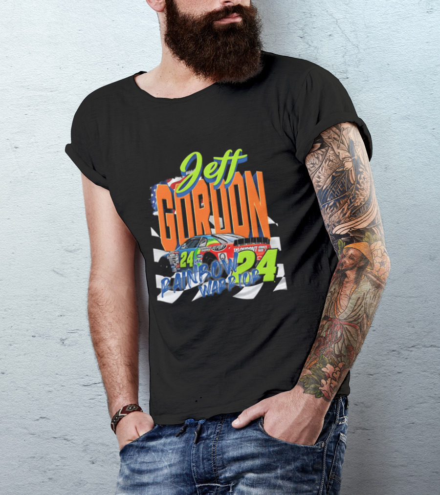 Jeff Gordon 24 Rainbow Warrior DuPont Chevrolet NASCAR Racing T-Shirt