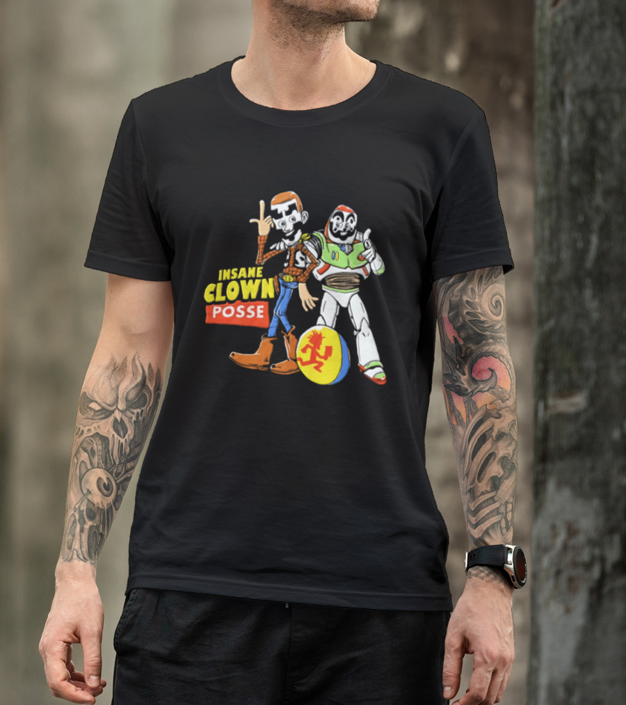 Insane Clown Posse Woody Buzz Lightyear Juggalo Pixar Ball T-Shirt