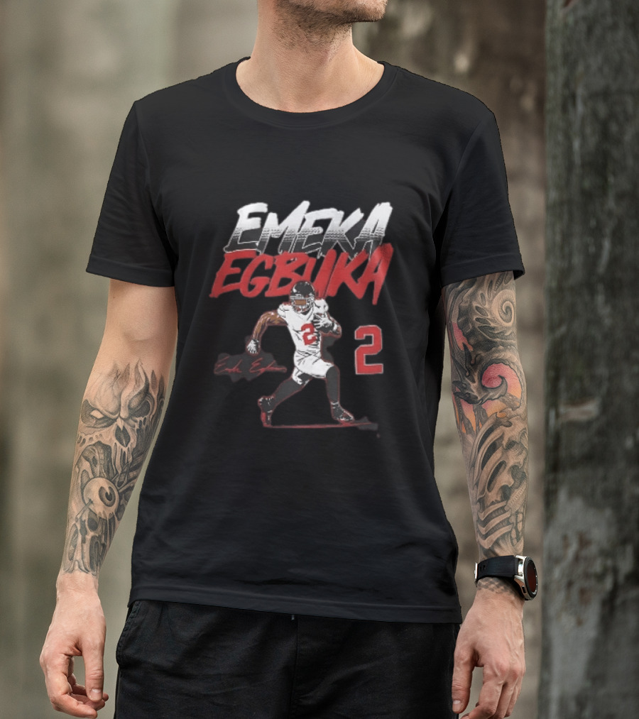 Emeka Egbuka 2 Football Player Running Action Image T-Shirt