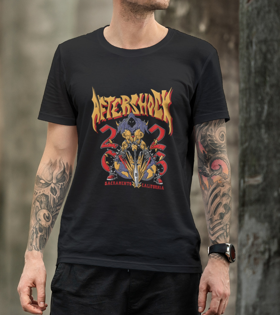 Aftershock 2023 Sacramento California Creature Spear World T-Shirt