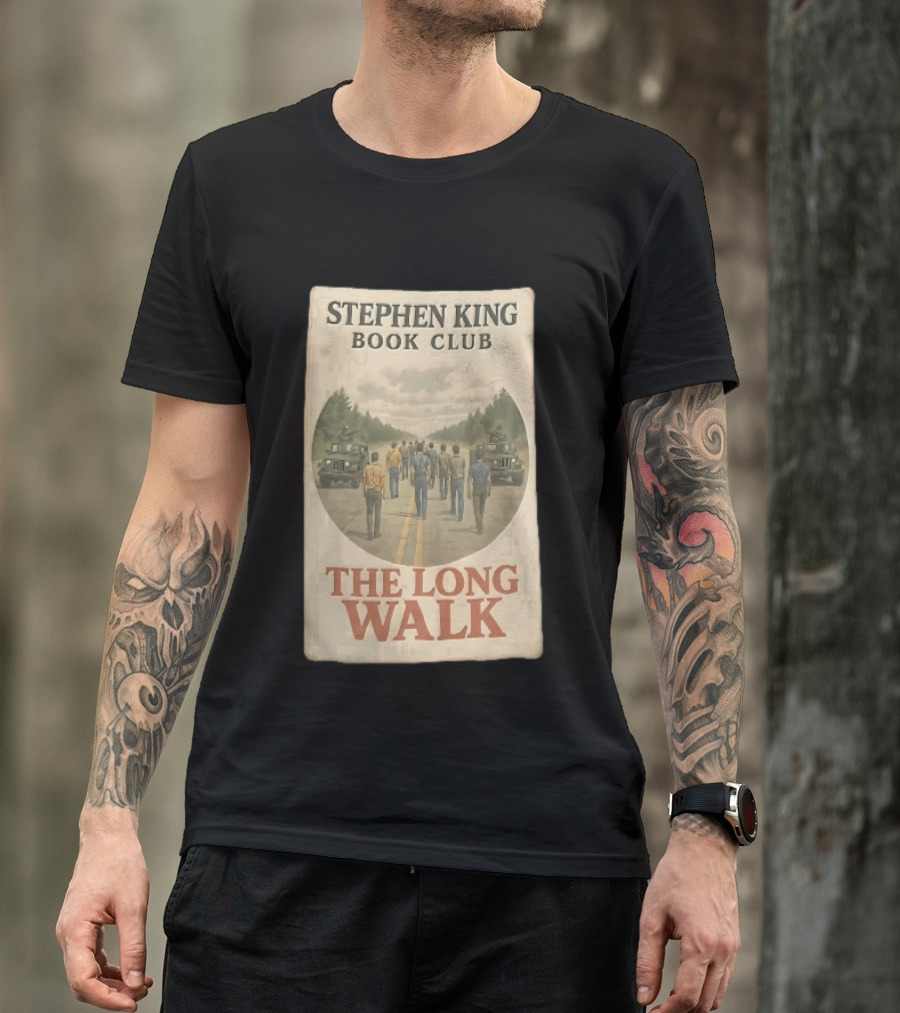 Stephen King Book Club The Long Walk Highway Military Jeeps T-Shirt