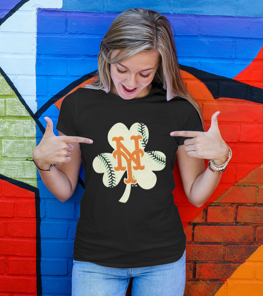 New York Mets Irish Shamrock Baseball 2026 T-Shirt