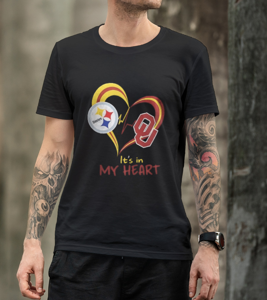Pittsburgh Steelers Oklahoma Sooners It's In My Heart T-Shirt