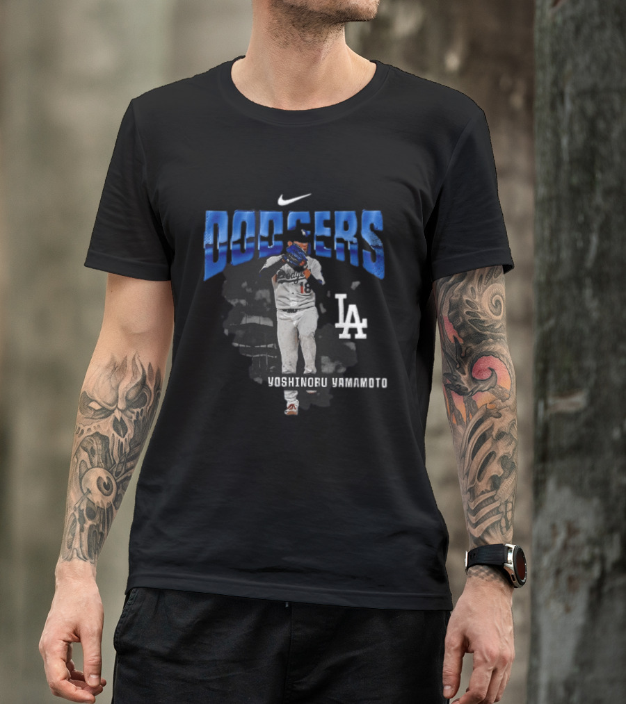 Yoshinobu Yamamoto Los Angeles Dodgers Nike LA Baseball T-Shirt