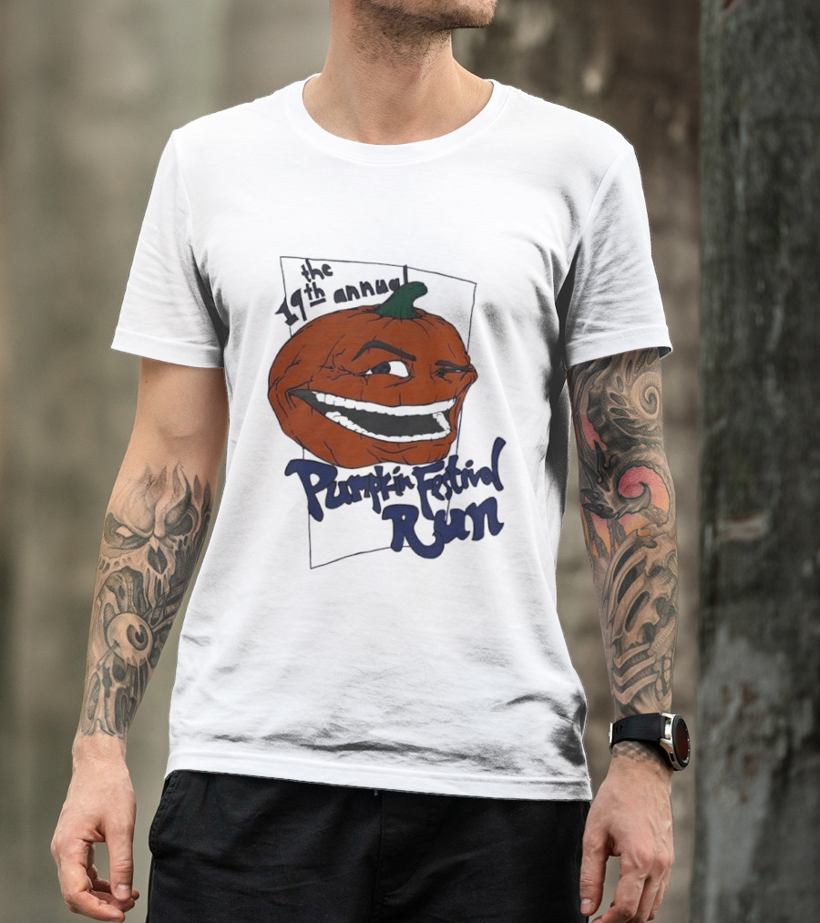 19th Annual The Pumpkin Festival Run Halloween Event Laughing Pumpkin T-Shirt