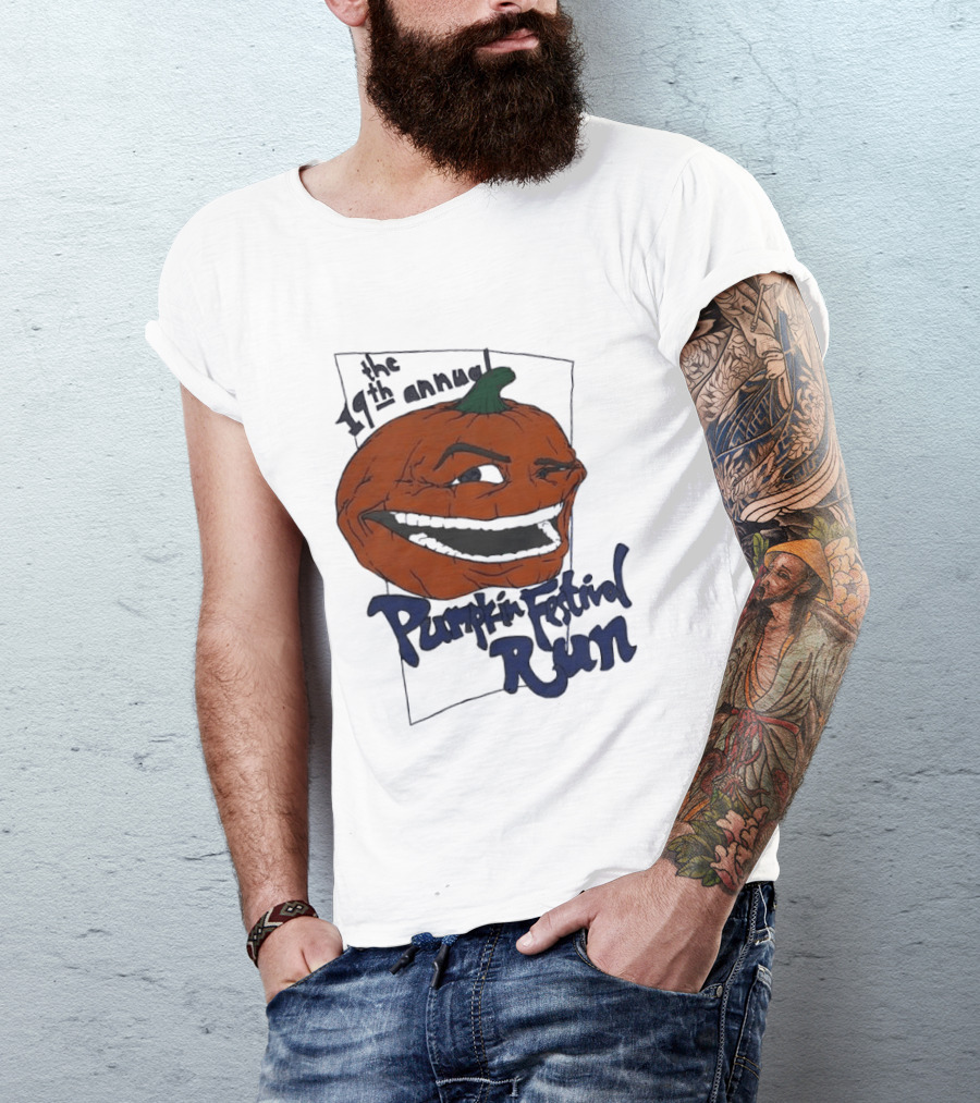 19th Annual The Pumpkin Festival Run Halloween Event Laughing Pumpkin T-Shirt