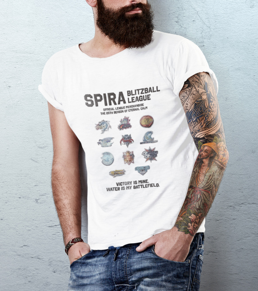 Spira Blitzball League 25th Season Eternal Calm Victory Is Mine Water Is My Battlefield T-Shirt