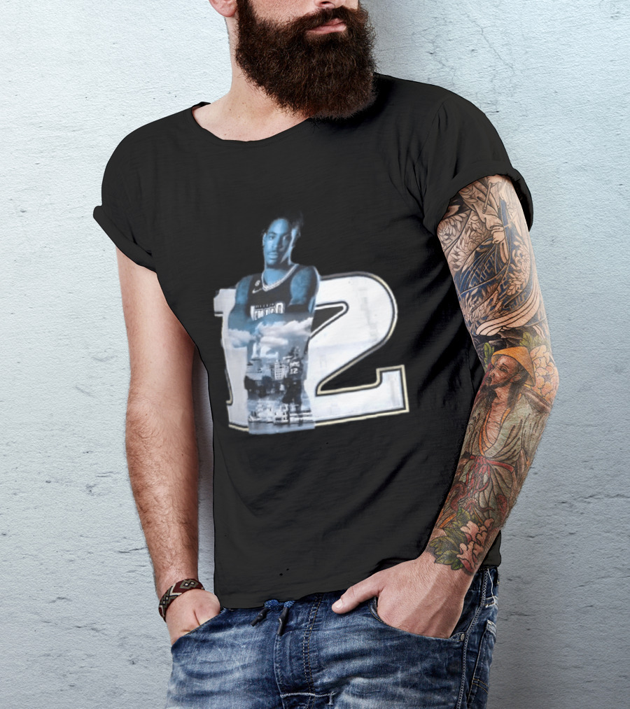 Essentials Ja Morant Black Memphis Grizzlies Player Number 12 T-Shirt