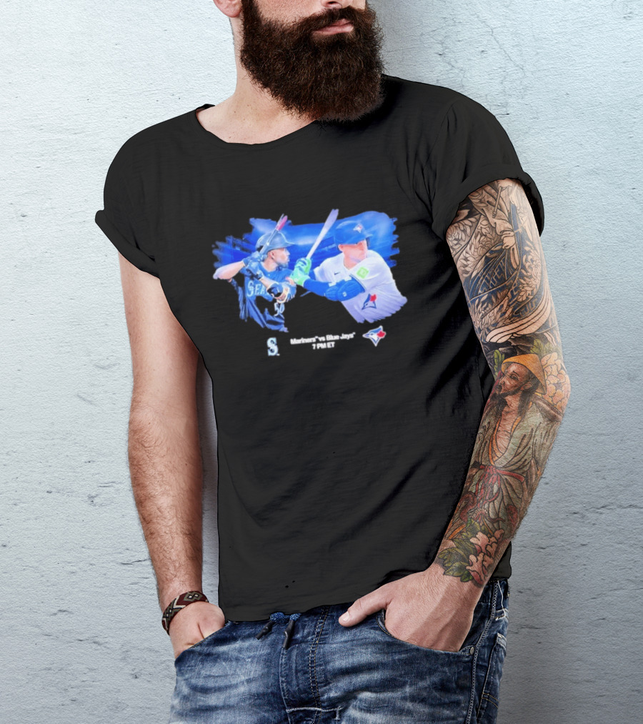 Seattle Mariners Vs Toronto Blue Jays Baseball Showdown Journey T-Shirt