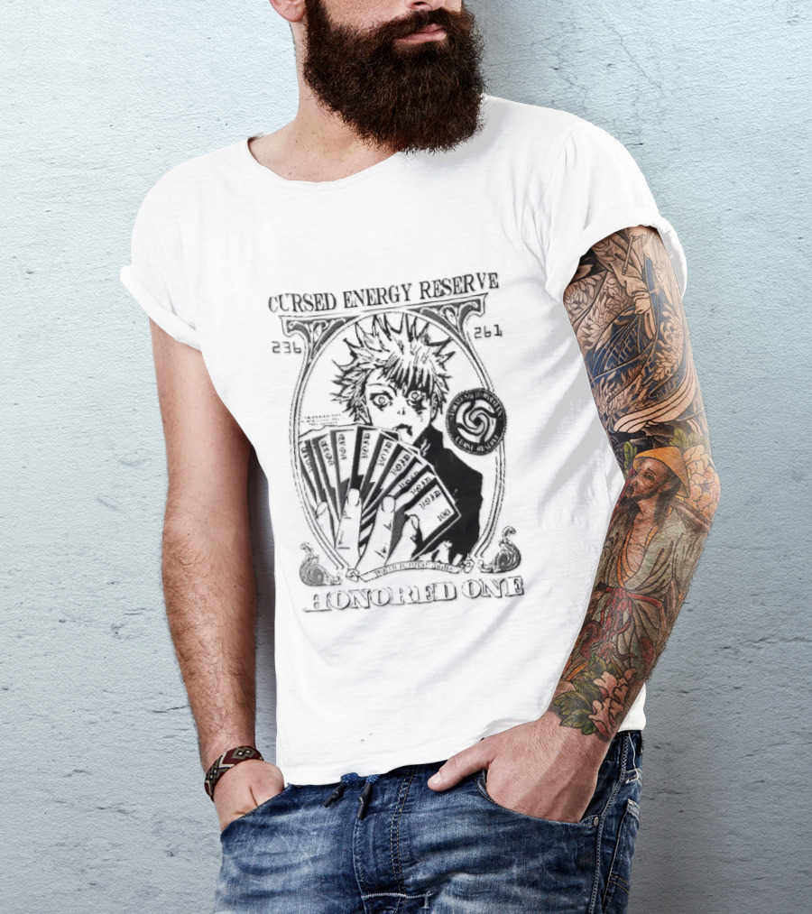 Cursed Energy Reserve Honored One Tokyo Jujutsu High Satoru Gojo Manga Void Money T-Shirt