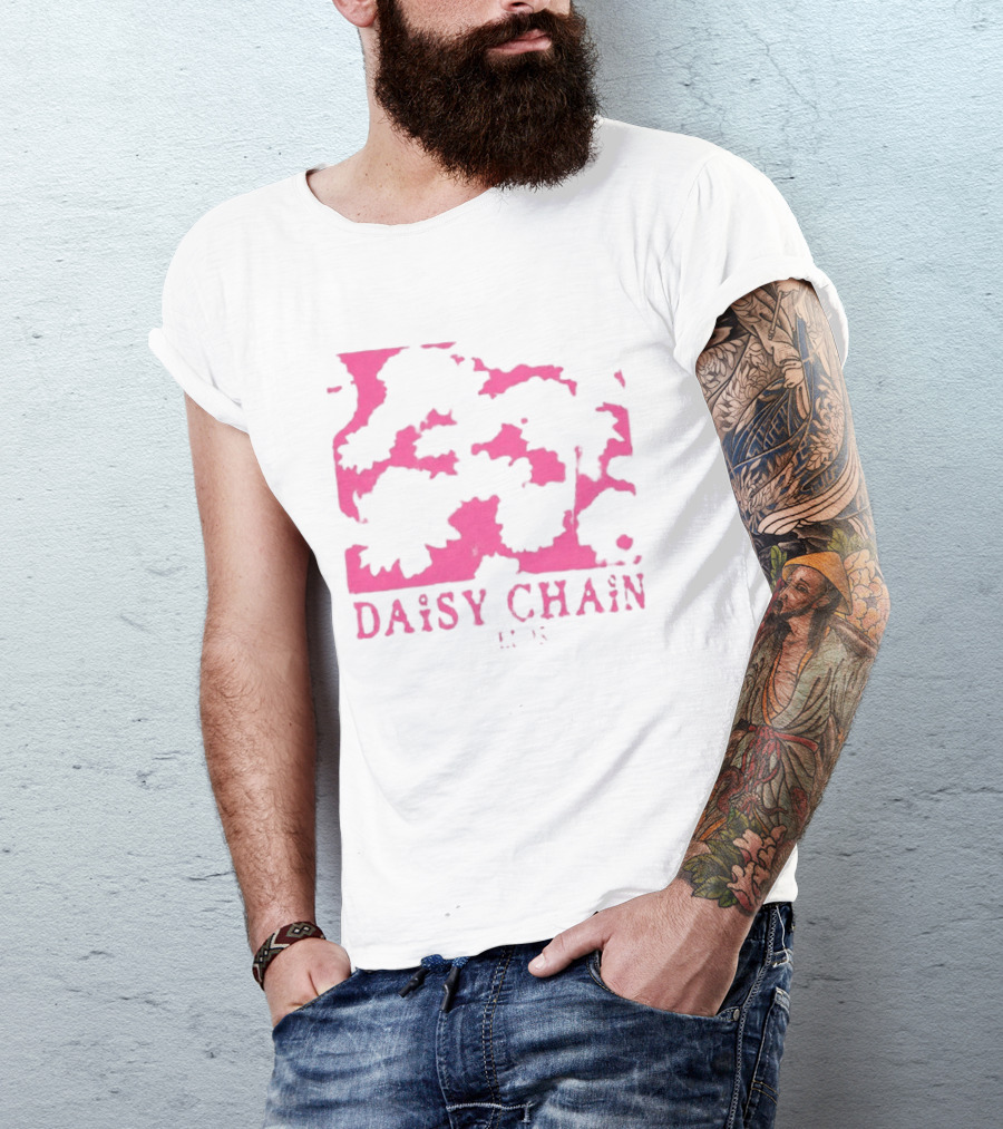 Olivia Rodrigo Daisy Chain Pink Distressed T-Shirt